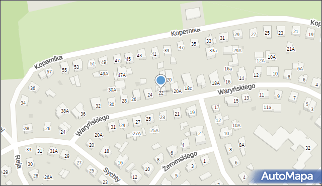 Puck, Waryńskiego Ludwika, 22, mapa Puck