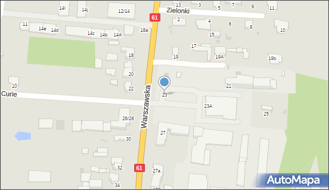 Pułtusk, Warszawska, 23, mapa Pułtusk