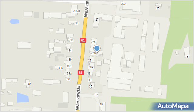 Pułtusk, Warszawska, 27C, mapa Pułtusk