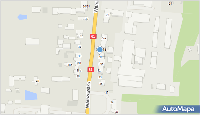 Pułtusk, Warszawska, 29, mapa Pułtusk