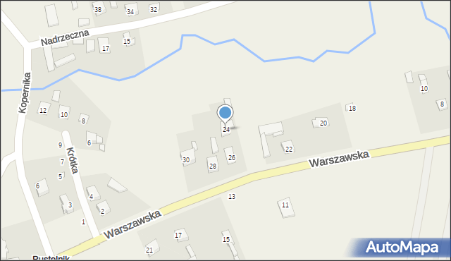 Pustelnik, Warszawska, 24, mapa Pustelnik