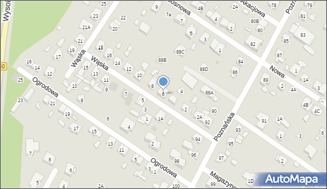 Puszczykowo, Wąska, 6, mapa Puszczykowo