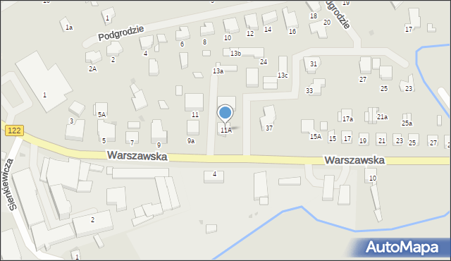 Pyrzyce, Warszawska, 11A, mapa Pyrzyce