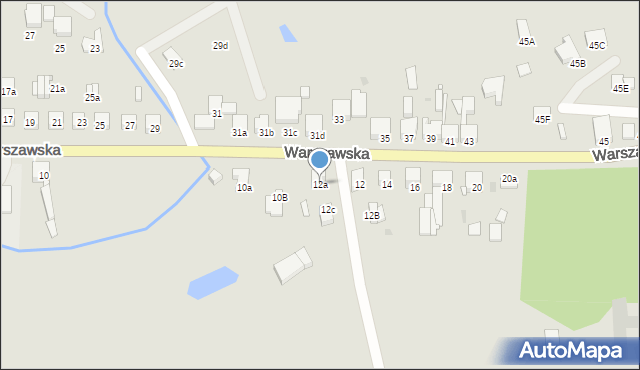 Pyrzyce, Warszawska, 12a, mapa Pyrzyce