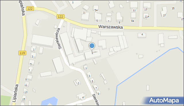 Pyrzyce, Warszawska, 2, mapa Pyrzyce