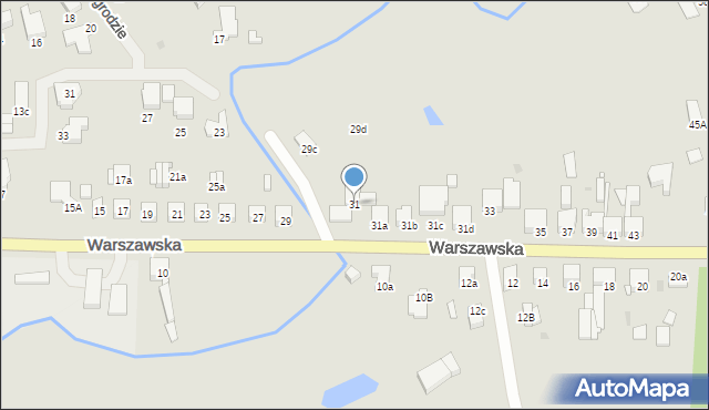 Pyrzyce, Warszawska, 31, mapa Pyrzyce