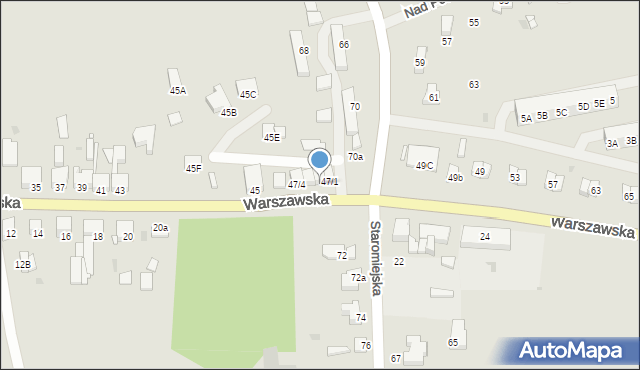 Pyrzyce, Warszawska, 47/2, mapa Pyrzyce