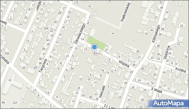 Pyzdry, Wąska, 11a, mapa Pyzdry