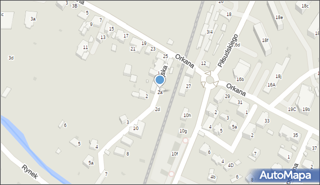 Rabka-Zdrój, Wąska, 2a, mapa Rabka-Zdrój