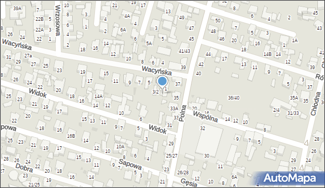 Radom, Wacyńska, 3/1, mapa Radomia