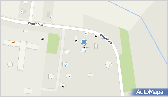 Radom, Wapienna, 17b, mapa Radomia