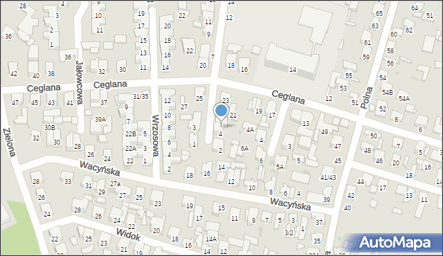 Radom, Warneńska, 4A, mapa Radomia