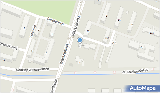 Radom, Warszawska, 4, mapa Radomia