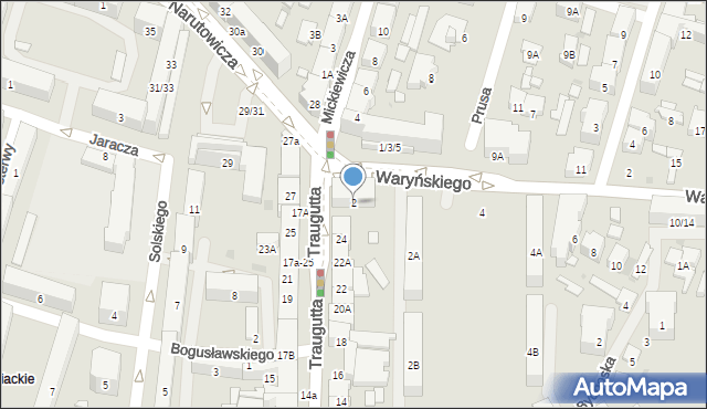 Radom, Waryńskiego Ludwika, 2, mapa Radomia
