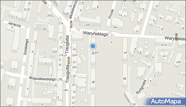 Radom, Waryńskiego Ludwika, 2A, mapa Radomia