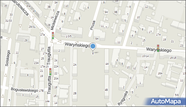Radom, Waryńskiego Ludwika, 4, mapa Radomia