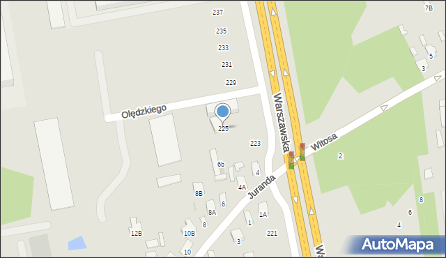 Radom, Warszawska, 225, mapa Radomia