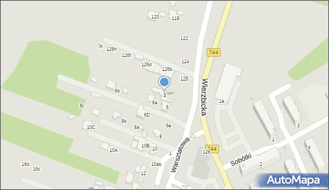 Radom, Warsztatowa, 4, mapa Radomia