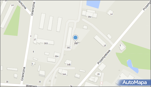 Radomyśl Wielki, Wałowa, 36B, mapa Radomyśl Wielki