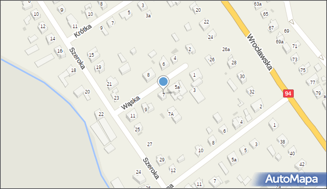 Radwanice, Wąska, 7, mapa Radwanice