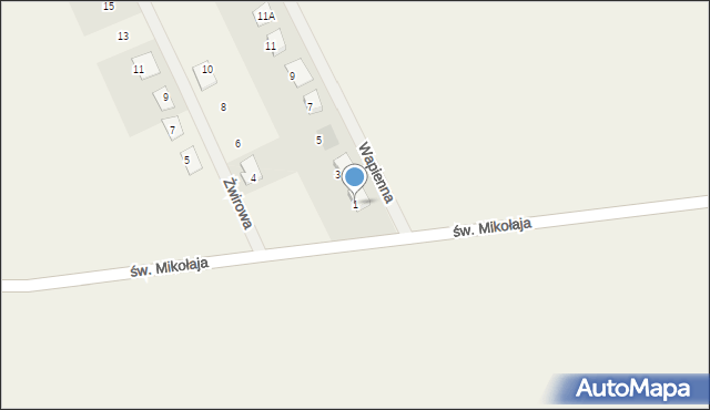 Radzewo, Wapienna, 1, mapa Radzewo