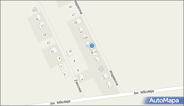 Radzewo, Wapienna, 9, mapa Radzewo