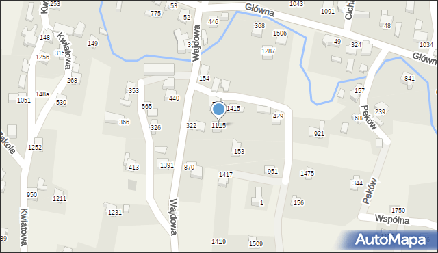 Radziechowy, Wajdowa, 1115, mapa Radziechowy