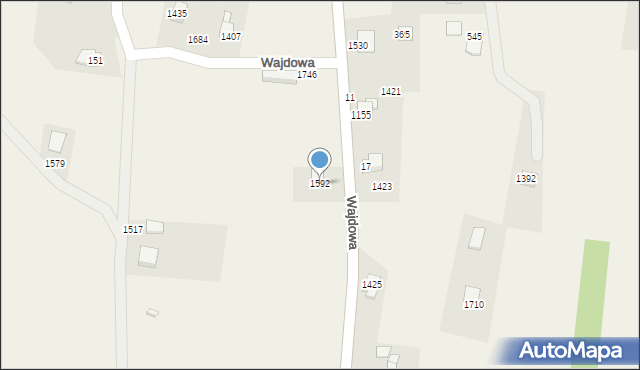 Radziechowy, Wajdowa, 1592, mapa Radziechowy