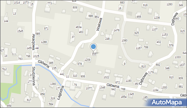 Radziechowy, Wałowa, 333, mapa Radziechowy