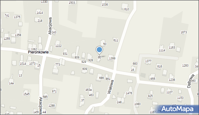 Radziechowy, Wałowa, 60, mapa Radziechowy