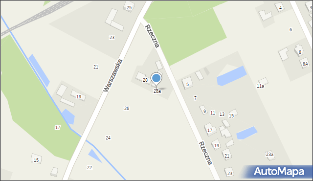 Radziwiłłów, Warszawska, 28a, mapa Radziwiłłów