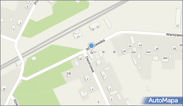 Radziwiłłów, Warszawska, 34, mapa Radziwiłłów