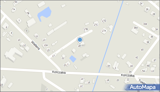 Radzymin, Waltera Stefana, mjr., 21A, mapa Radzymin