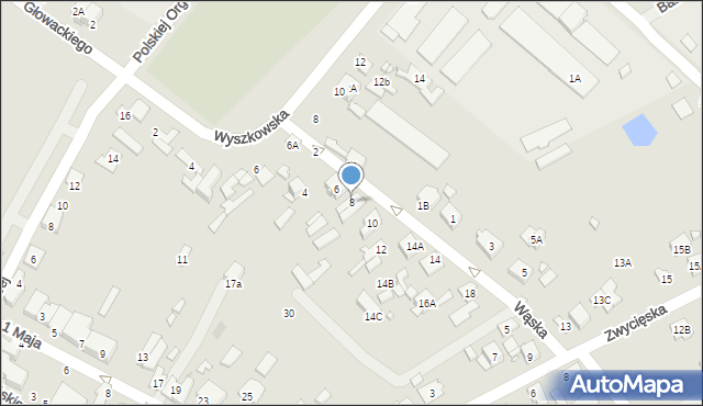 Radzymin, Wąska, 8, mapa Radzymin