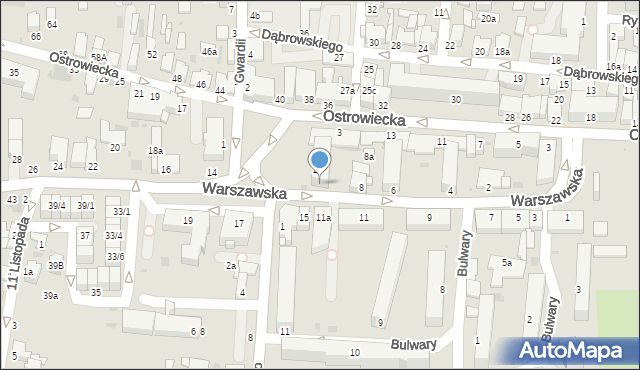 Radzyń Podlaski, Warszawska, 10, mapa Radzyń Podlaski