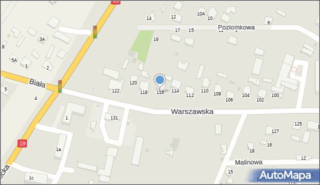 Radzyń Podlaski, Warszawska, 116, mapa Radzyń Podlaski