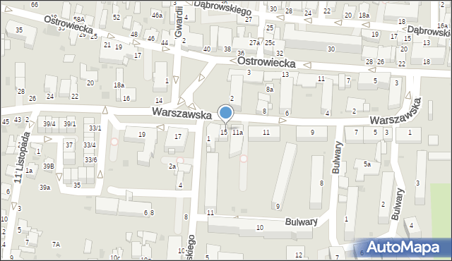 Radzyń Podlaski, Warszawska, 13, mapa Radzyń Podlaski