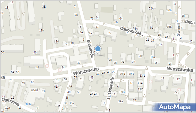 Radzyń Podlaski, Warszawska, 30, mapa Radzyń Podlaski