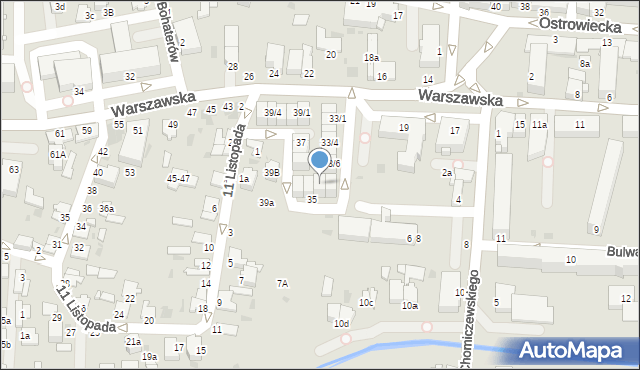 Radzyń Podlaski, Warszawska, 35/2, mapa Radzyń Podlaski