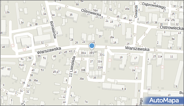 Radzyń Podlaski, Warszawska, 39/1, mapa Radzyń Podlaski