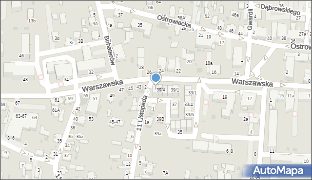 Radzyń Podlaski, Warszawska, 39/5, mapa Radzyń Podlaski