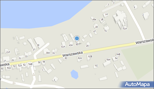 Rajgród, Warszawska, 43, mapa Rajgród