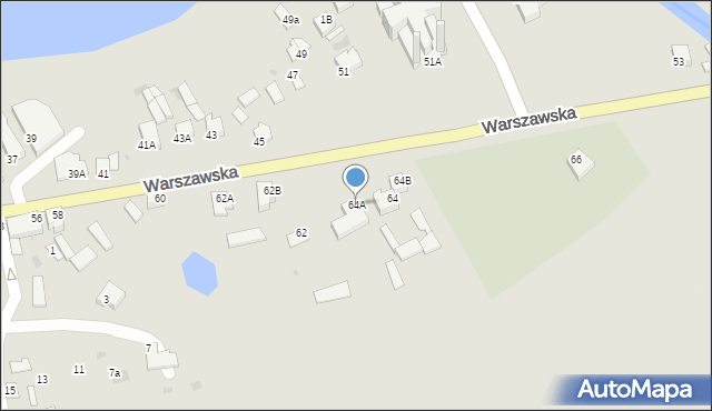 Rajgród, Warszawska, 64A, mapa Rajgród