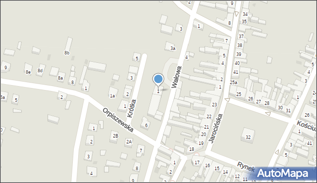 Raszków, Wałowa, 1, mapa Raszków