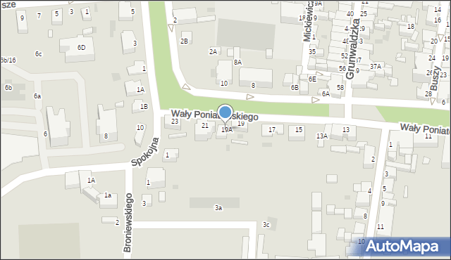 Rawicz, Wały Księcia Józefa Poniatowskiego, 19A, mapa Rawicz