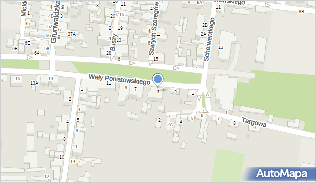 Rawicz, Wały Księcia Józefa Poniatowskiego, 5, mapa Rawicz