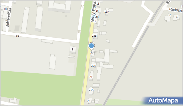 Rawicz, Wały Powstańców Wielkopolskich, 20, mapa Rawicz
