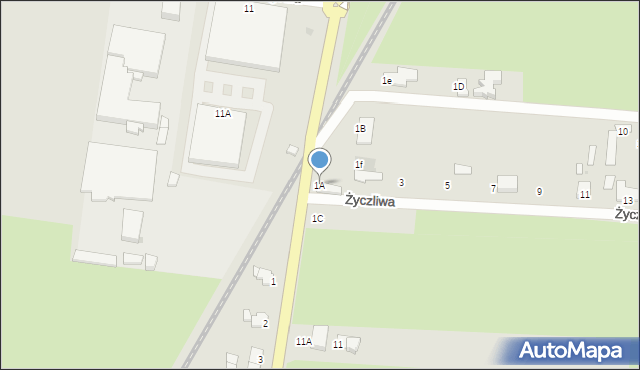 Rawicz, Wawrzyniaka Piotra, ks., 1A, mapa Rawicz