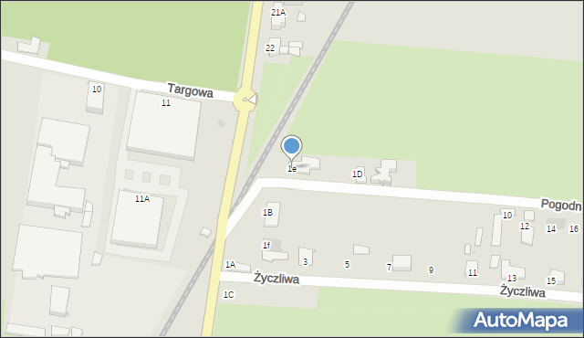 Rawicz, Wawrzyniaka Piotra, ks., 1e, mapa Rawicz