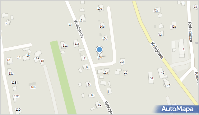 Ropczyce, Warzywna, 10b, mapa Ropczyce